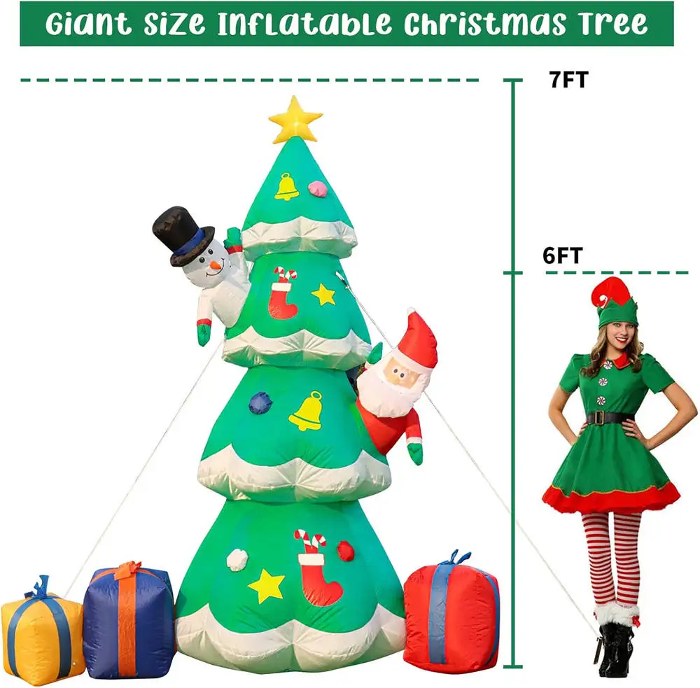 7FT Light Up Christmas Inflata - огляд і ціна Christmas Tree Artificial