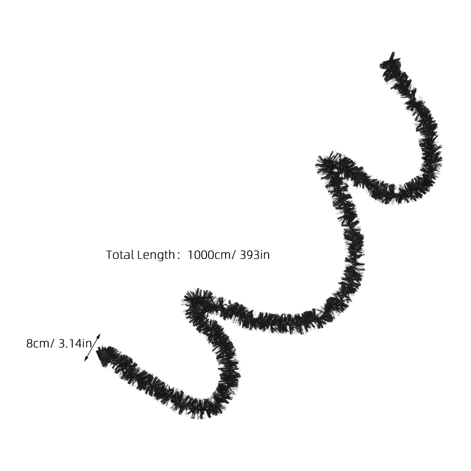 Black Holiday Tinsel Garland 3 - огляд і ціна Tinsel Garland Decoration