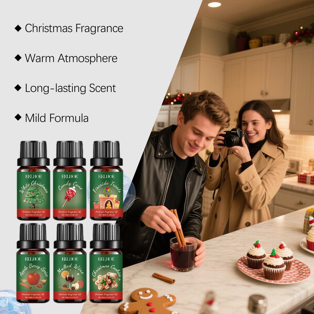 6 In 1 Aromatherapy Essential  - огляд і ціна Holiday Candle Set