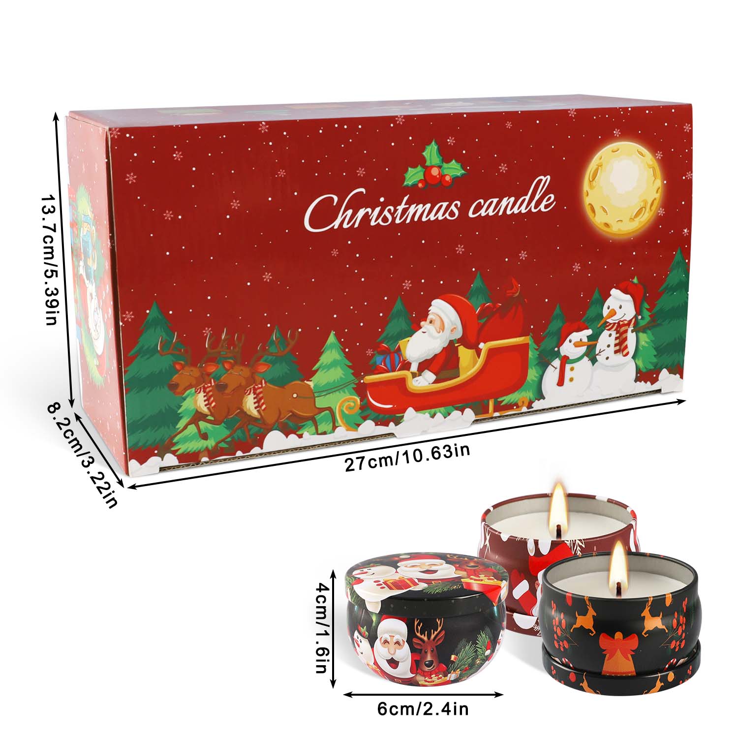 2.3 inch, 16-Piece Christmas S - огляд і ціна Holiday Candle Set