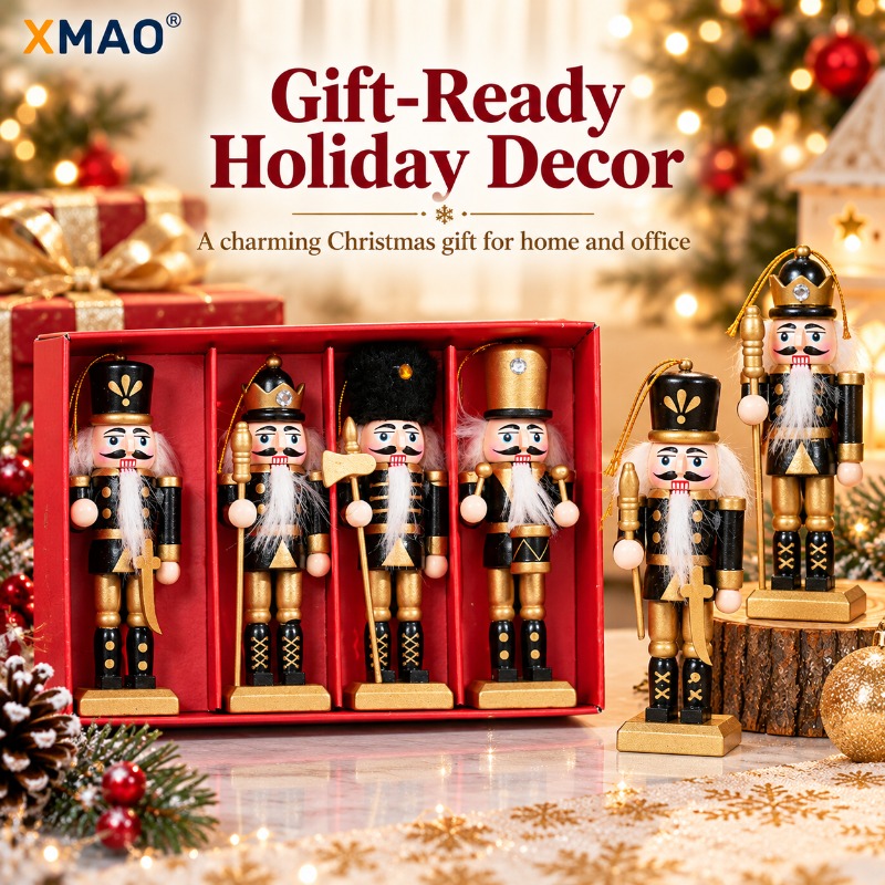 13CM Glitter Wooden Nutcracker - огляд і ціна Nutcracker Figurine