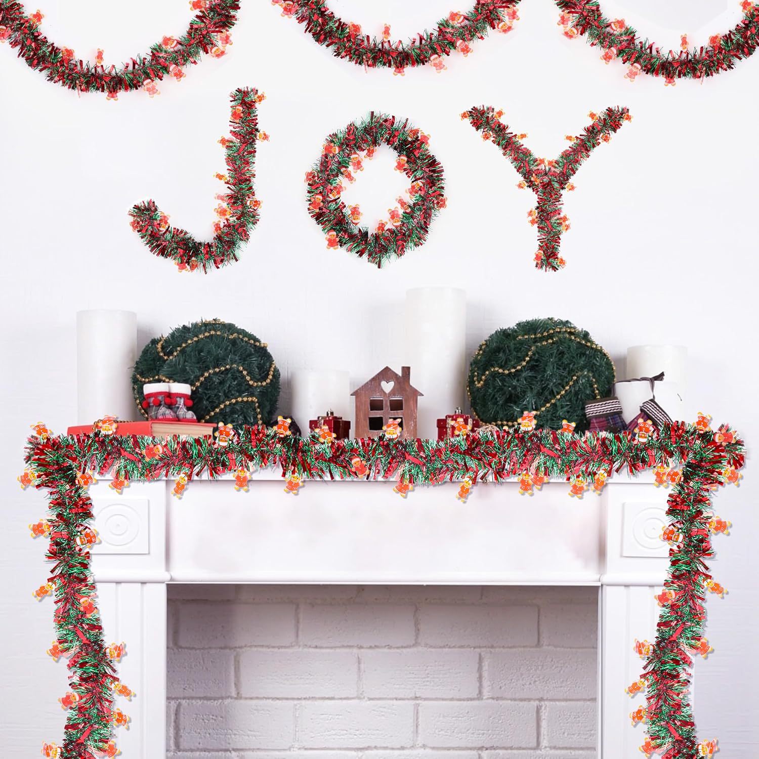 1--10PCS Festive Tinsel Garlan - огляд і ціна Tinsel Garland Decoration